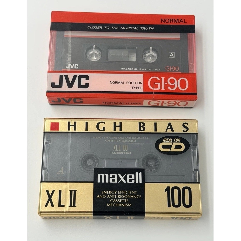 Sealed Maxell XLII 100 Type II & JVC G-I 90 Type I Cassette Lot 2